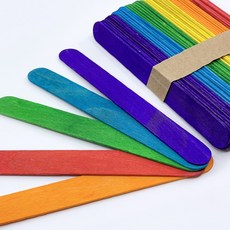 대원피앤피 컬러 하드바 대 혼합 색상 2종 택1 아이스크림 막대 스틱 미술 재료, 1개, 소포장(50개)