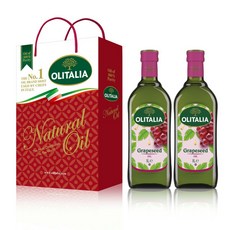 OLITALIA 奧利塔 葡萄籽油 1L, 1個, （雙入）1L禮盒【店取最多1組】,超商/店到店：限重5kg