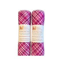 Kelly Murray Creations 재사용 가능한 페이퍼 타월 20개 팩 | 25.4 x 25.4cm(10 10인치) 면 주방 용품 프린트 친환경 세탁 가능 빠른 건조