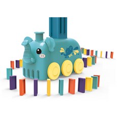 퍼니소피 NEW 자동 꼬마 기차 도미노 60p 아기 영아 유아 어린이 선물 블럭 자동 배열 트레인 자동차 장난감, 동물기차도미노-코끼리, 1개