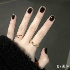 指甲油 免烤 無毒速乾 鏡面冰透果凍指甲油, 1個, 07黑色