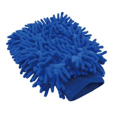 APGO洗車手套 超細纖維珊瑚絨材質 不傷車漆 輕鬆清潔 吸水速乾, 藍色, 1個