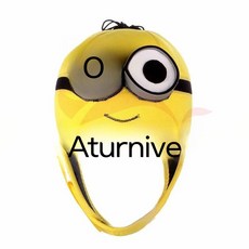 모자 프리다이빙 캐릭터 서핑 귀여운 잠수모 잠수복 번개 만화 프리사이즈, 다크그레이미니언즈