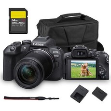 캐논 EOS R10 미러리스 카메라 RF-S 18-150mm 렌즈 포함 – 24.2MP APS-C 센서 4K 60p 영상 듀얼 픽셀 AF II 컴팩트 여행용 디자인 5331C0, w/ 18-150mm Lens