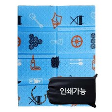 데코마당 코팅 도톰한 국산 8단 등산방석 접이식 휴대용 방석 캠핑 등산 1인용, 8단방석_캠프블루 (케이스추가), 8단방석_캠프블루 (케이스포함)