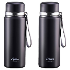 GIANXI 대용량 보온병, 2개, 800ml, 블랙