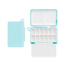 미소데이샵 휴대용 수채화 미니 물감 팔레트 12칸, 1개, 12칸 민트