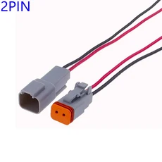 1Pcs Deutsch DT 커넥터 (15cm 배선 하네스 포함) DT06-2S/DT04-2P 2P 방수 전기, 08 2PIN 1Set