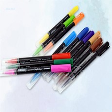 파랑새백화점 캘리그라피 트윈 사인펜 캘리펜세트, 6색