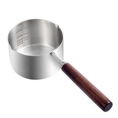 Kichwit 개 사료 스쿱 컵 1개 304 스테인리스 스틸 반려동물 스쿱 계량 컵 나무 손잡이 포함 (컵 1개) 121483, 1 Cup
