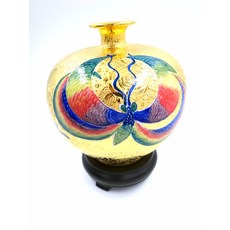 金色蝴蝶花卉陶瓷花瓶，精緻居家裝飾品，提升生活質感，客廳臥室擺設, 金色