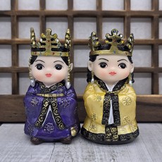 인사동공예 왕과왕비(신라) 한복 인형 외국인 결혼 선물 포장