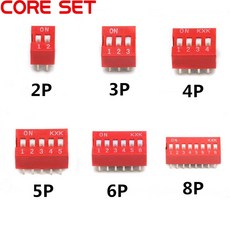 블루 방향 P 로트 스위치 54mm 4 행 레드 스냅 6 터미널 위치 5개 8 5 3 DIP 당 피치 토글, Blue, 8P