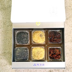 떡기리 답례떡 찹쌀 통팥떡 6구, 합격기원 2호(통팥떡4구+강정2구)