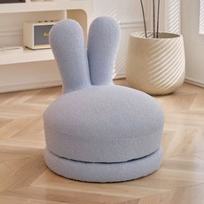 토끼 소파의자 회전 양털 스툴 램 우드 회전형 울 모던 옐로우, B. 블루 램스울 회전 가능