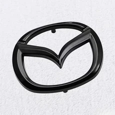 마즈다 57x45mm 자동차 핸들 커버 용 3D ABS 엠블럼 스티커 휠 배지 데칼 액세서리, 02 57X45mm black