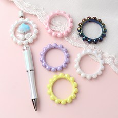 비즈아이 [6716-03]아크릴비즈 볼펜꾸미기 볼꾸재료 오로라공간볼 링 42.3x40mm 1개