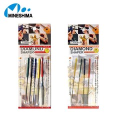 MINESHIMA 模型工具組：TLD-4 精密銼刀、TLD-5 鑽石銼刀 (圓形/平面/半圓/三角), 1個, TLD-4 鑽石銼刀整理工具 4入