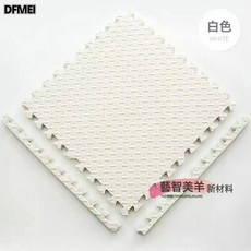 DFMEI 嬰兒爬爬墊地板墊子拼接加厚兒童爬行墊, 白色 【抗菌 0重金屬】