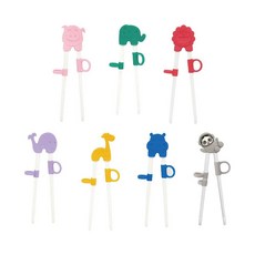 Marcus & Marcus 動物樂園幼兒學習筷，安全材質，趣味學習，多色可選, 長頸鹿｜黃, 1個