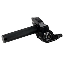 오토바이 스쿠터 자전거용 범용 CNC 알루미늄 가속기 스로틀 트위스트 그립 핸들바 M10 * 1.5 ZSDTRP 22m, 03 Black