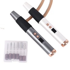 新款電動磨甲器 美甲打磨機 行動式修甲工具, 1個, 灰色
