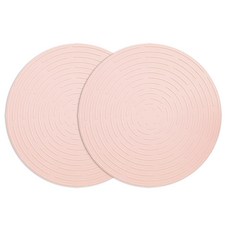 더하리 국산 실리콘 인덕션 보호매트 (1+1), 파우더핑크 25cm, 2개