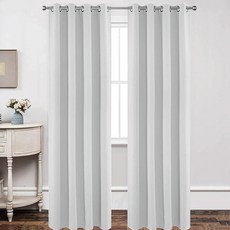 Joydeco 침실용 암막 커튼 213.4cm(84인치) - 그로밋이 있는 블랙 아웃 커튼 단열 룸 다크닝 조명 차단 소음 감소 및 주름 방지 드레이프 거실 창문용 패널