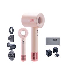 MIDORI美多莉 全球通 高風速溫控負離子吹風機 國際電壓 出國必備, 櫻花粉, 美髮吹頭組