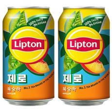 립톤 아이스티 제로슈가 복숭아 /캔/음료/탕비실/소풍/사무실/가정용/달콤한/시원한/피크닉/학교, 355ml, 24개