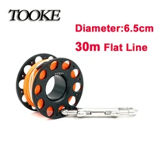 스쿠버 다이빙 알루미늄 합금 스풀 핑거 릴 스테인레스 스틸 더블 엔드 후크 포함 SMB 장비 동굴 15m 30m, 황금 30m, Golden 30M