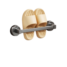 好的家居 吸盤式太空鋁鞋架, 1個, 槍灰-扁桿-30公分, 槍灰扁桿-30公分