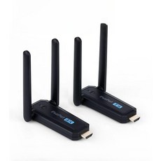 무선 송수신기 hdmi 영상전송 리피터 고화질 음성 미러링 화질개선 비디오, 100m 수직 듀얼 1송신기 1수신기