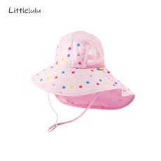 兒童遮陽帽夏戶外薄款防曬帽子防紫外線太陽帽寶寶大檐披肩漁夫帽