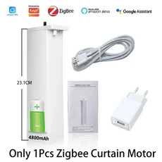 Tuya 배터리 전동 커튼 모터 유선 ZigBee 자동 전동 타이머 Google 홈용 Smartlife App Remote, Only One Motor