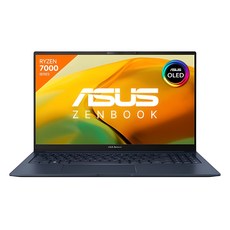 에이수스 2023 젠북 15 OLED 라이젠7 라이젠 7000 시리즈, 폰더블루, 512GB, 16GB, WIN11 Home, UM3504DA-MA180W