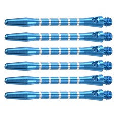 YOKIVE 6개 세트 다트 샤프트 실내·실외 겸용 알루미늄 소재 미디엄 2BA 나사 규격 다트 스템 교환용 다트 액세서리 | 가정용 클럽 캠핑용 (블루 48mm)