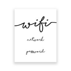 와이파이 암호 사인 아트 프린트 네트워크 포스터 호텔 카페 레스토랑 벽 장식 캔버스 페인팅