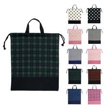 아르코 발레노 키즈 건착 가방 큰 체조 옷 소년 소녀 입장 입학 보육원 유치원 초등학교 통원 통학 어린이용 세련된 일본제 도트 깅엄 체크 점검 그린 건착대