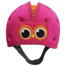 英國SafeheadBABY學步防撞安全帽，寶寶安全帽，防撞安全帽，防摔帽，可愛老虎造型，LA-TW0155, 桃紅貓頭鷹, 1個