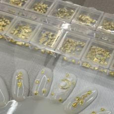 꿀이맘 네일 파츠 골드 큐빅공예