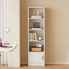 헤르티만 책장 심플 방진장 문 책장 콤비 대용량 사무실 수납장, 5단, 화이트