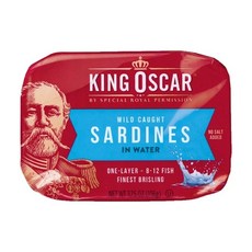 King Oscar 野生捕撈 鯷魚 (沙丁魚) 橄欖油 特級初榨 106g, 1個, 無油無鹽迷你沙丁魚