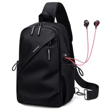 VNINE 남성용 여성용 스몰 슬링 크로스바디 백팩 숄더백 경량 원 스트랩 백 백팩 하이킹 걷기 자전거 여행 사이클링용 헤드폰 포트 포함 238182, VNINE 남성용 여성용 스몰 슬링 크로스바디 백팩 숄