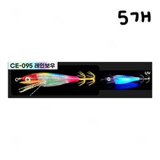 카포스 더 세네 조타 프리즘 24 NEW 쎄네 쭈꾸미 갑오징어 에기, 5개, 5.8g, 레인보우