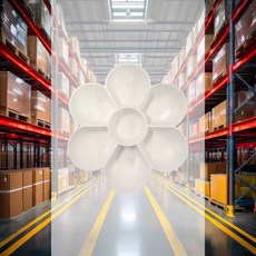 꽃모양 팔레트 미술용품 휴대용 수채화파레트 유화 원형 한국화