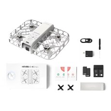 HOVERAir X1 Smart 哈浮飛行相機丨空拍機 口袋大小 AI跟拍 無人機 一鍵起飛 99g 免登記, 暢飛版 - 白, 1套