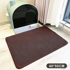 고양이 화장실 매트 중 레이어 방수 세탁 미끄럼 방지 애완동물 바닥 보호, 1개, 기본