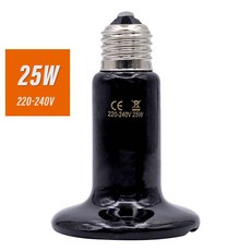 발열전구 온열 열등 1개 반려동물 파충류 열 램프 그늘 적외선 세라믹 방출기 치킨 도마뱀 거북이 Brooder 뱀 Coop 히터 가드, CHINA, 25W lamp