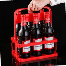 음료수 캐리어 캔 편리한 운반 휴대 간편 접이식 냉장고 보관대, 블루, 1개